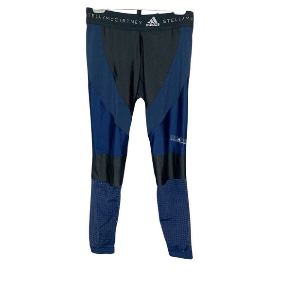 Stella McCartney X Adidas Workout Leggings Navy and Black Size Medium - Picture 1 of 12